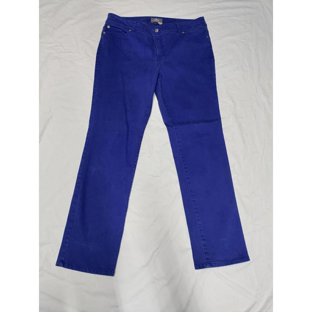 Chicos So Slimming Womens Jeans Size 25 Stretch Blue Straight